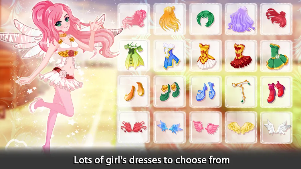 Dress Up Angel Anime Girl Game  [МОД Много монет] Screenshot 1