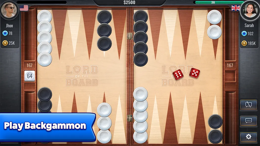 Backgammon - Lord of the Board (Бэкгаммон)  [МОД Unlimited Money] Screenshot 1