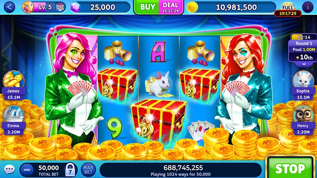 Jackpot Madness Slots Casino (Джекпотджой Слоты)  [МОД Бесконечные монеты] Screenshot 1