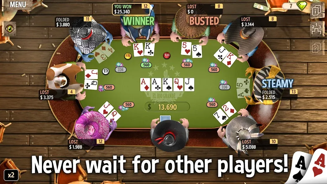 Governor of Poker 2 - Offline  [МОД Все открыто] Screenshot 2