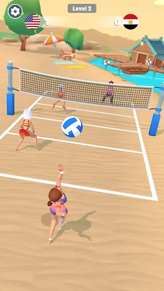 Beach Volleyball Game (Бичволлейбол игра)  [МОД Бесконечные монеты] Screenshot 4