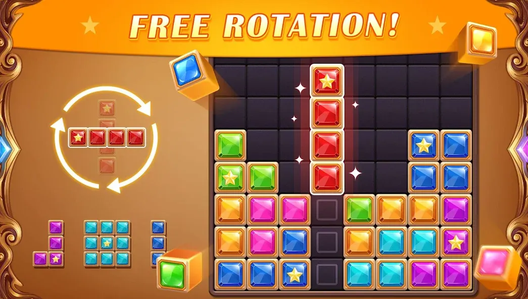 Block Puzzle: Diamond Star  [МОД Unlocked] Screenshot 2