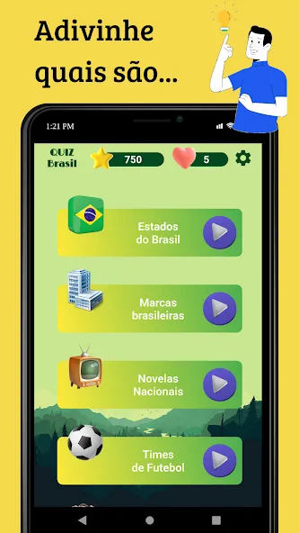 Quiz Brasil (Квиз Бразилия)  [МОД Бесконечные деньги] Screenshot 2