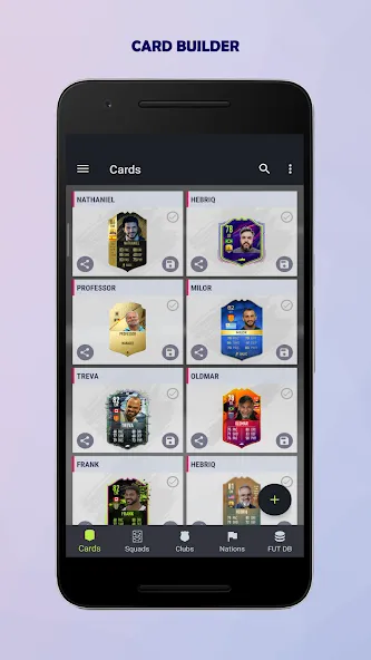 UT Card Builder 24 (ФУТ Кард Билдер 23)  [МОД Unlocked] Screenshot 2