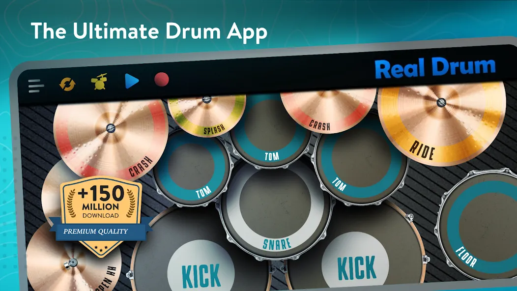 Real Drum: electronic drums (Риал драм)  [МОД Бесконечные монеты] Screenshot 1