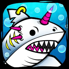 Скачать взлом Shark Evolution: Idle Game (Шарк Эволюшн)  [МОД Бесконечные монеты] на Андроид