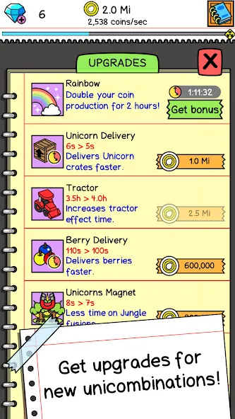 Unicorn Evolution: Idle Catch (Юникорн Эволюшн)  [МОД Бесконечные монеты] Screenshot 4