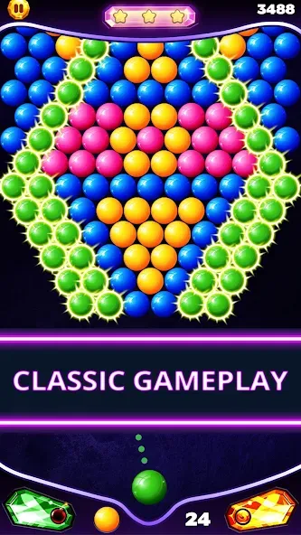 Bubble Shooter Classic (Бабл Шутер Классик)  [МОД Бесконечные монеты] Screenshot 2