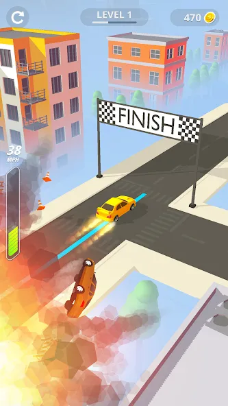 Line Race: Police Pursuit (Лайн Рейс)  [МОД Много монет] Screenshot 4