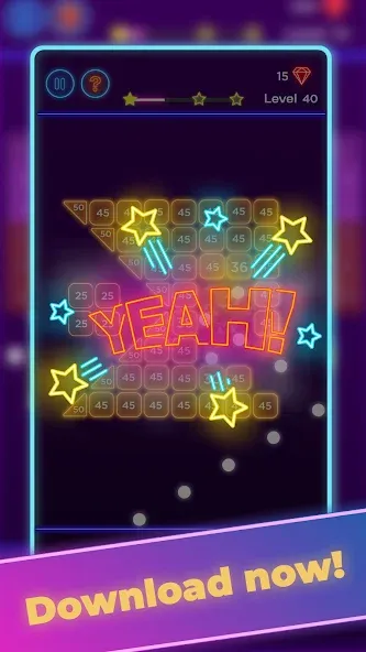 Brick Breaker - Neon Bricks  [МОД Unlocked] Screenshot 1