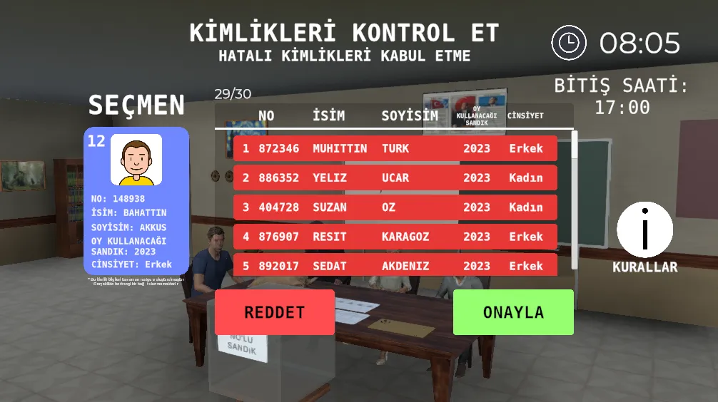 Seçim 2023 Müşahit oyunu  [МОД Все открыто] Screenshot 3