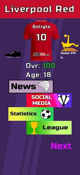 Football Career Sim (Футбольный Карьерный Симулятор)  [МОД Много денег] Screenshot 2