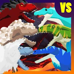 Скачать взлом T-Rex Fights More Dinosaurs [МОД Mega Pack] на Андроид