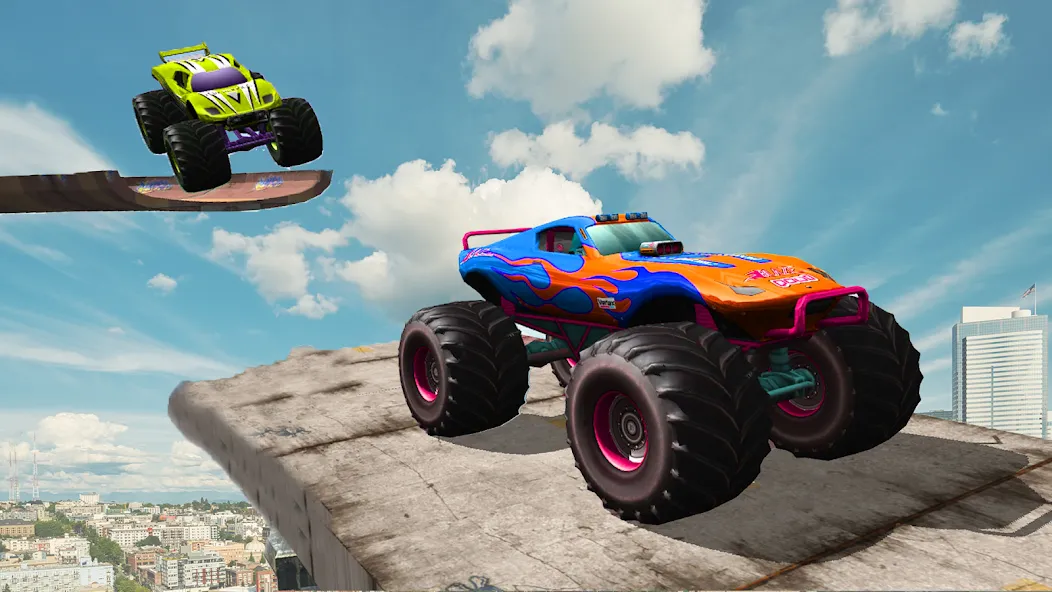 Monster Truck Car Game 3d (Монстр Трак Стант)  [МОД Меню] Screenshot 1