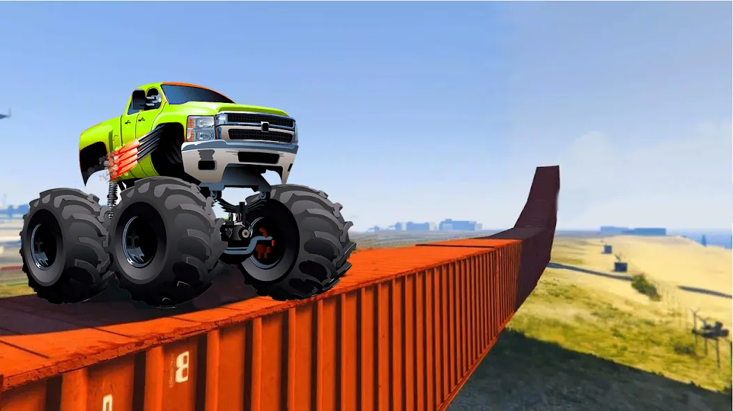 Monster Truck Car Game 3d (Монстр Трак Стант)  [МОД Меню] Screenshot 3