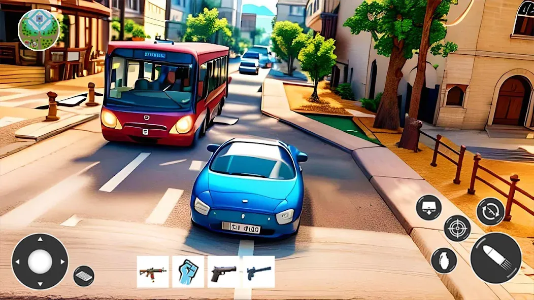 Gangster Car Theft Games (Гангстерская автомобильная война игр)  [МОД Бесконечные монеты] Screenshot 1