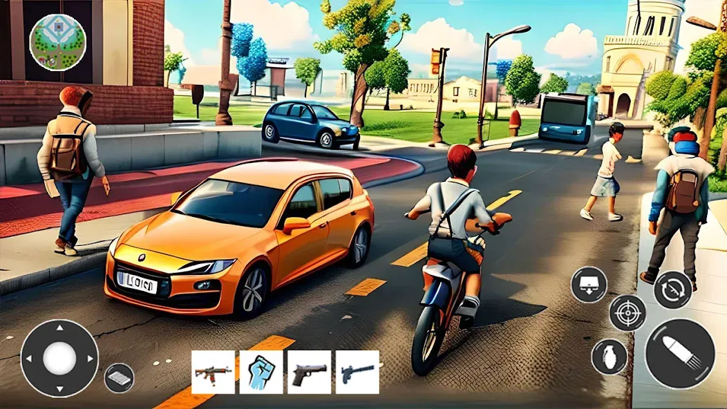 Gangster Car Theft Games (Гангстерская автомобильная война игр)  [МОД Бесконечные монеты] Screenshot 2