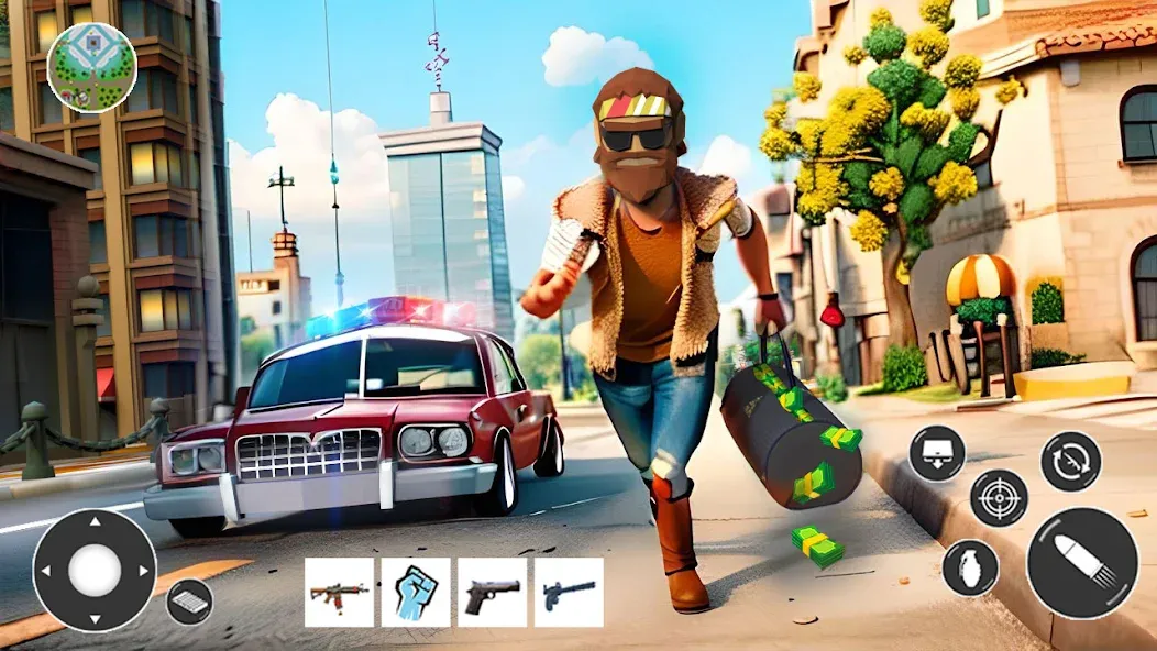 Gangster Car Theft Games (Гангстерская автомобильная война игр)  [МОД Бесконечные монеты] Screenshot 3