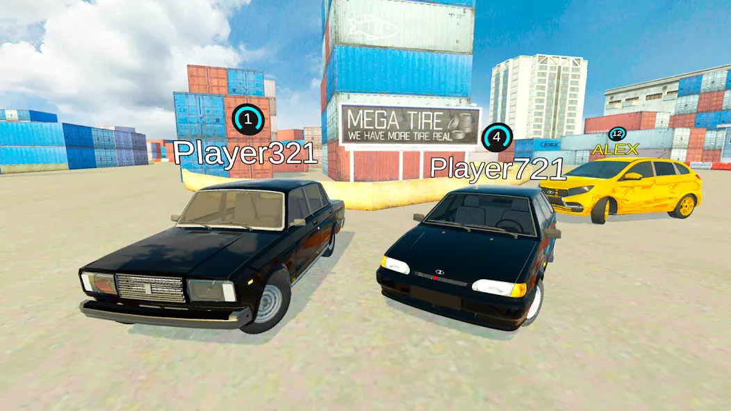 Lada Drift Simulator - Online  [МОД Бесконечные монеты] Screenshot 2