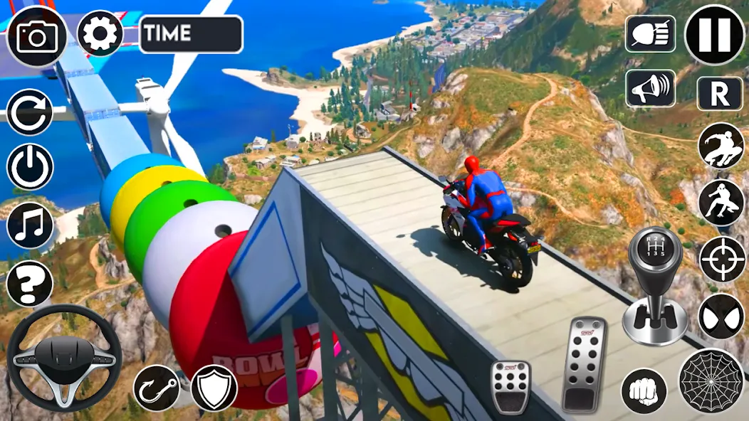 Superhero Tricky Bike Stunt (упергерой Трики Байк Стант)  [МОД Menu] Screenshot 3