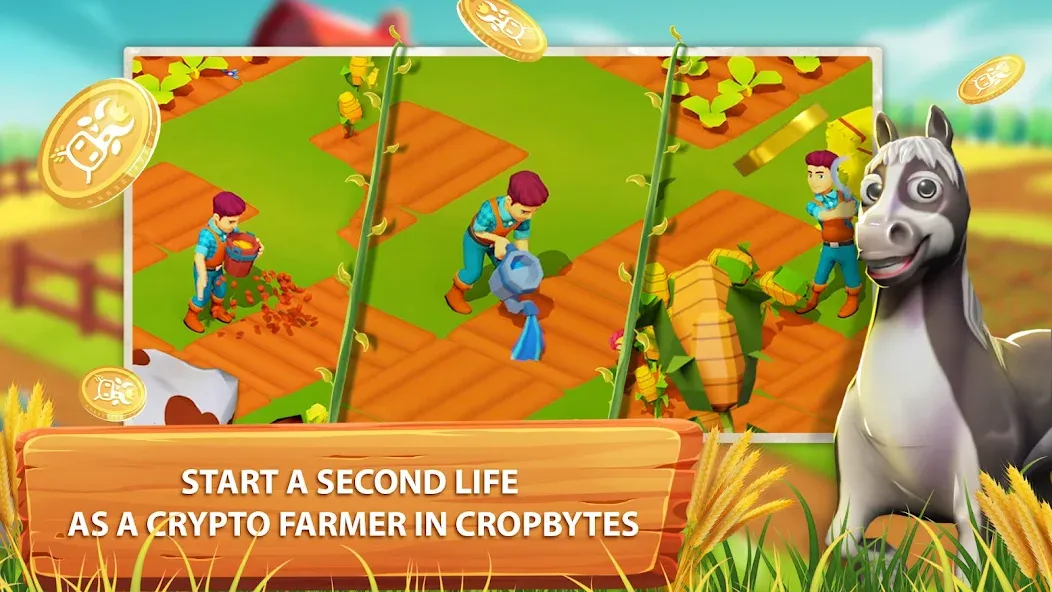 CropBytes: A Crypto Farm Game (КропБайтс)  [МОД Много денег] Screenshot 1