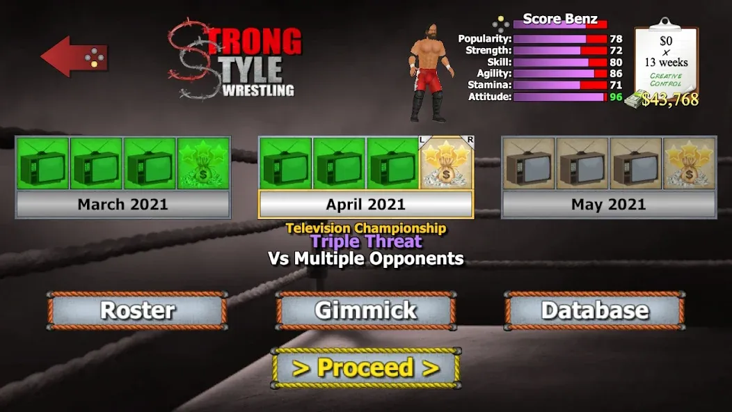 Wrestling Empire (Рестлинг Импайр)  [МОД Много денег] Screenshot 3