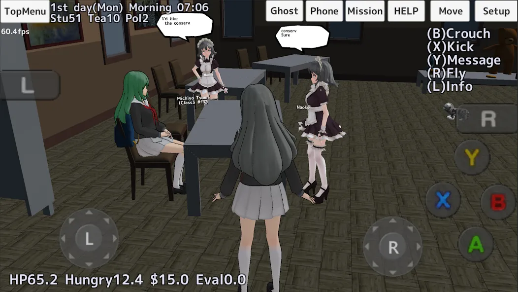 School Girls Simulator (Школьный девичник Симулятор)  [МОД Много монет] Screenshot 3