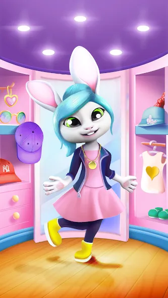 Bu Bunny - Cute pet care game  [МОД Бесконечные монеты] Screenshot 5