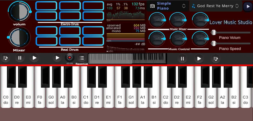 Org Piano:Real Piano Keyboard (Орг Пиано)  [МОД Все открыто] Screenshot 2