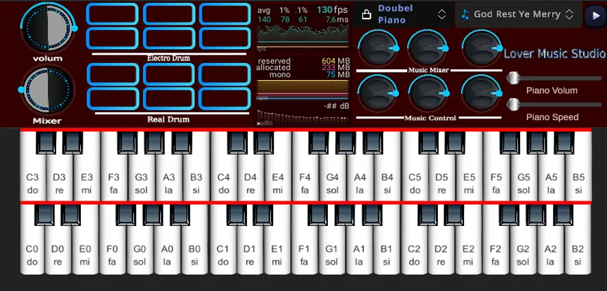 Org Piano:Real Piano Keyboard (Орг Пиано)  [МОД Все открыто] Screenshot 3