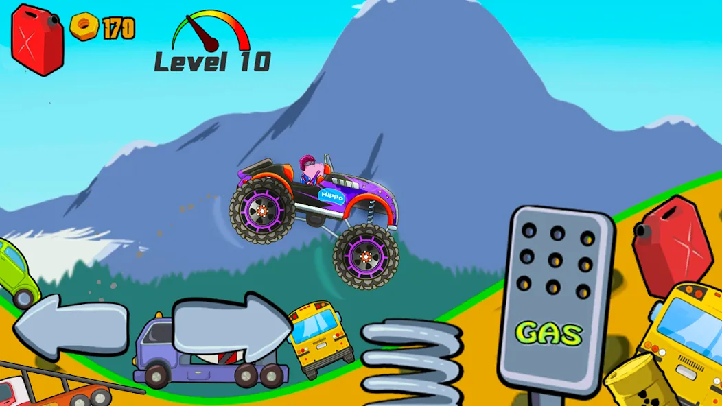 Kids Monster Truck Racing Game  [МОД Много денег] Screenshot 4