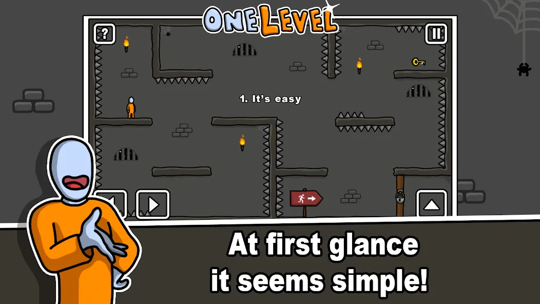 One Level: Stickman Jailbreak (Уан Левел)  [МОД Unlimited Money] Screenshot 1