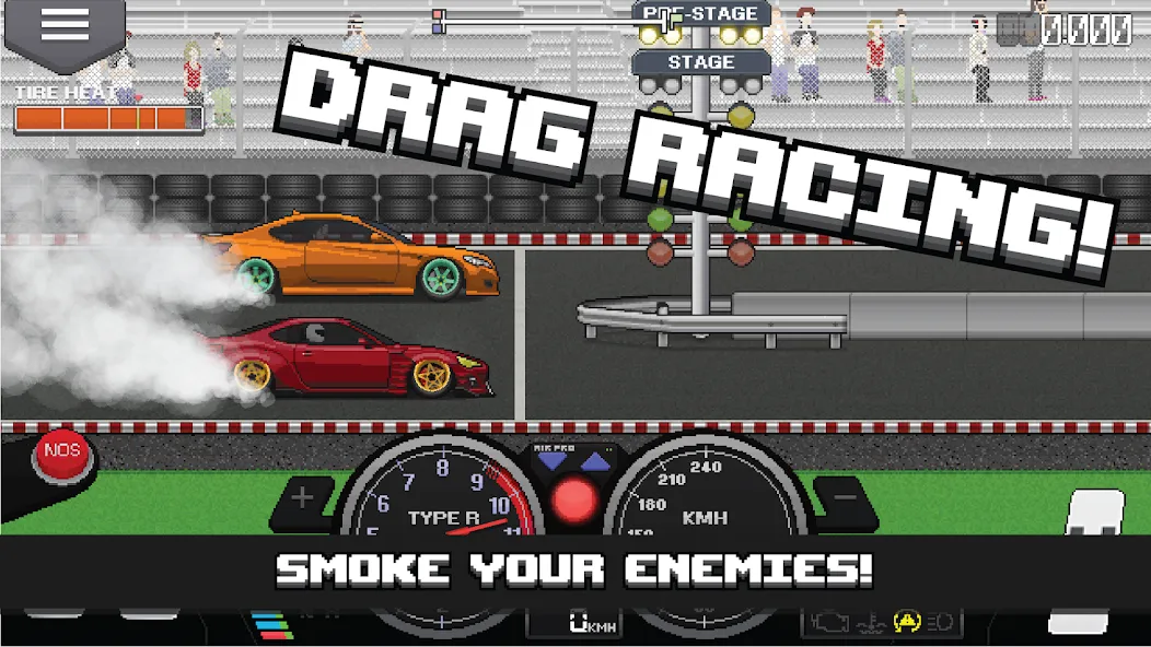 Pixel Car Racer (Пиксельный гоночный автомобиль)  [МОД Меню] Screenshot 1