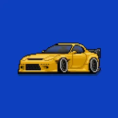 Скачать взлом Pixel Car Racer (Пиксельный гоночный автомобиль) [МОД Меню] на Андроид