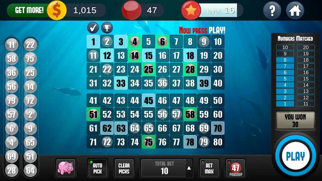 A Keno Game (А Кено игра)  [МОД Бесконечные монеты] Screenshot 1