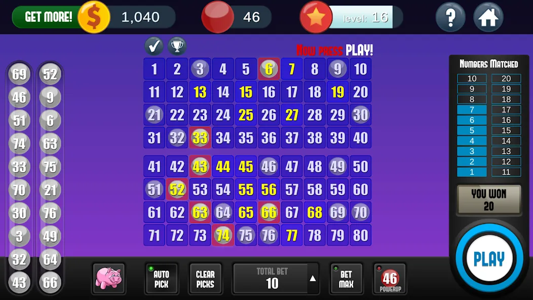 A Keno Game (А Кено игра)  [МОД Бесконечные монеты] Screenshot 4