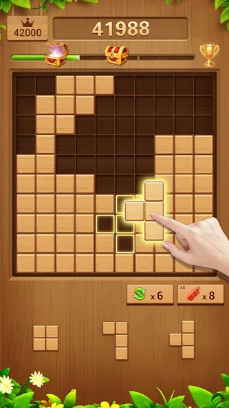 Wood Block Puzzle Addictive  [МОД Menu] Screenshot 1