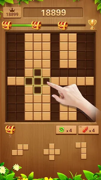 Wood Block Puzzle Addictive  [МОД Menu] Screenshot 5