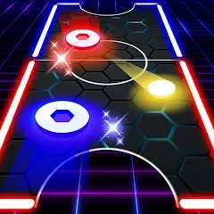 Скачать взлом Air Hockey Glow HD Ultimate 2D (Эйр) [МОД Много денег] на Андроид