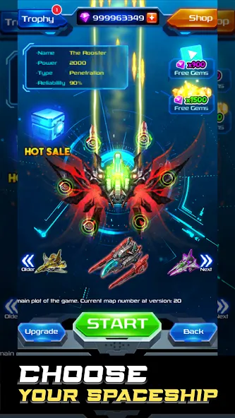 Galaxy Attack: Space Shooter (Гэлэкси Аттак)  [МОД Меню] Screenshot 2