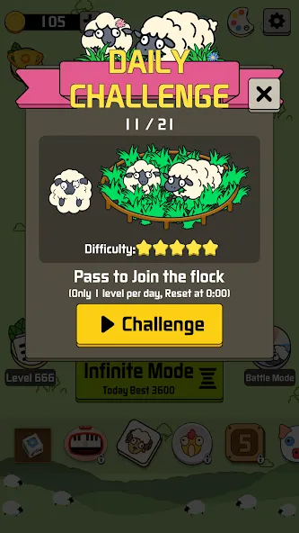 Sheep N Sheep: Daily Challenge (Шип эн Шип)  [МОД Меню] Screenshot 2