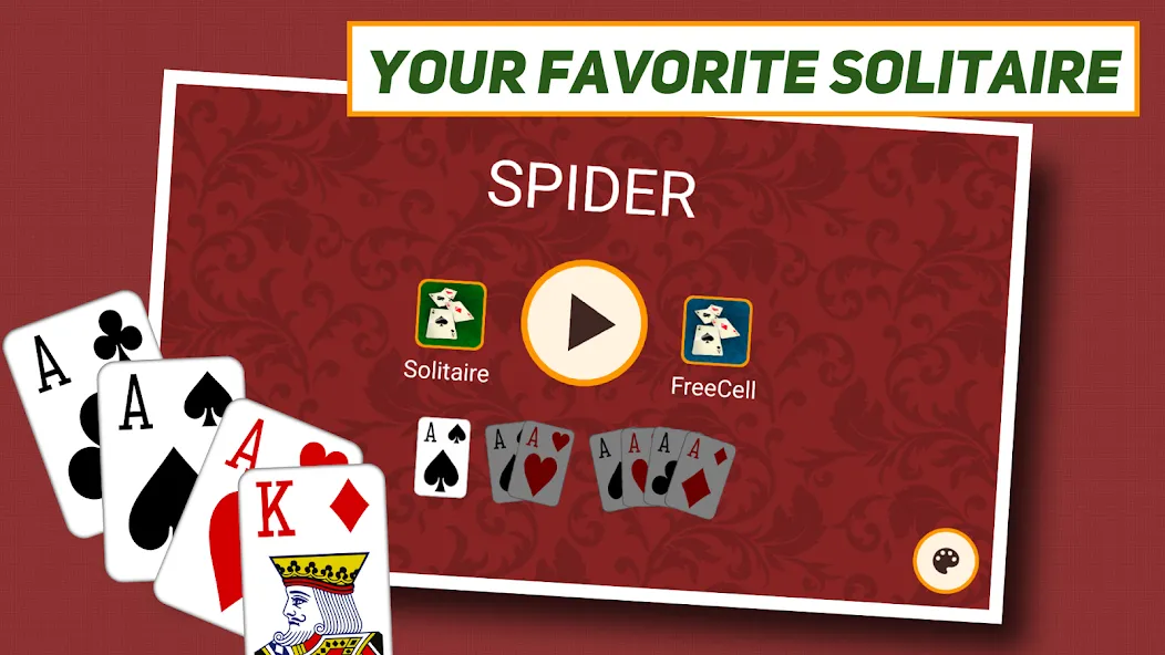 Spider Solitaire: Classic  [МОД Unlocked] Screenshot 1