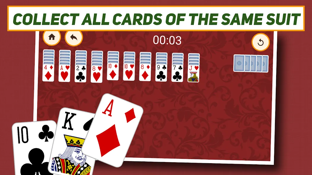 Spider Solitaire: Classic  [МОД Unlocked] Screenshot 3