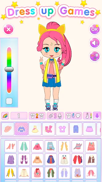 Chibi Doll Dress Up Games  [МОД Много денег] Screenshot 1