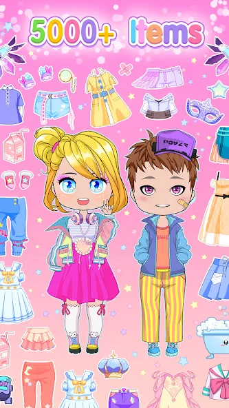 Chibi Doll Dress Up Games  [МОД Много денег] Screenshot 3