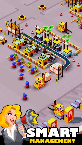 Idle Smartphone Tycoon Factory (Смартфон Фабрика Айдл Тайкун)  [МОД Много монет] Screenshot 1