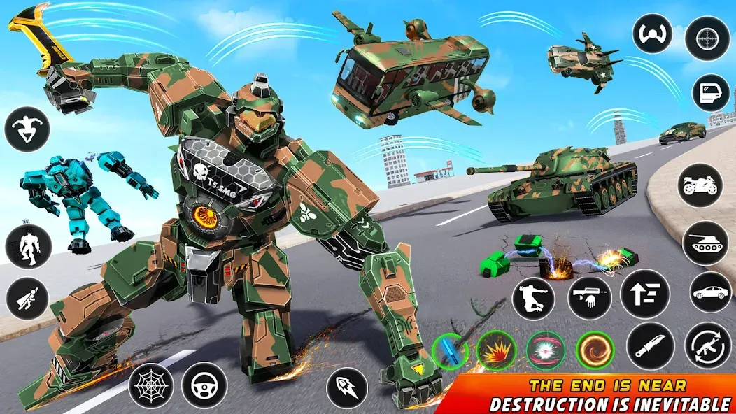 Army Bus Robot Car Game 3d  [МОД Unlimited Money] Screenshot 1