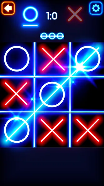 Tic Tac Toe Glow: 2 Players  [МОД Unlimited Money] Screenshot 2