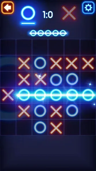 Tic Tac Toe Glow: 2 Players  [МОД Unlimited Money] Screenshot 4