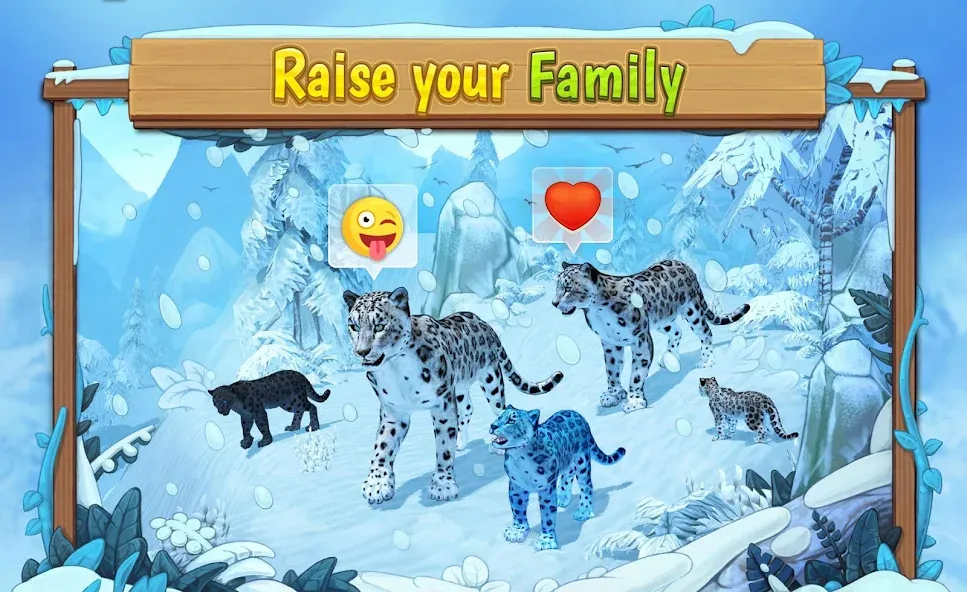 Snow Leopard Family Sim Online  [МОД Все открыто] Screenshot 1